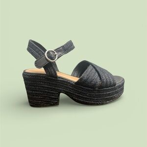 ✨NEW✨ Old Navy Woven Black Platform Wedge Sandals